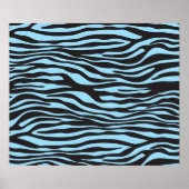 Zebra Print, Zebra Stripes, Blue Zebra, Dschungel Poster (Vorne)