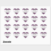 Zebra Print, Zebra Stripes, Pink Zebra, Wedding Herz-Aufkleber (Blatt)