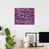 Zebra Print, Zebra Stripes, Rosa Zebra, Dschungel Poster (Heimbüro)