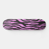 Zebra Print, Zebra Stripes, Rosa Zebra, Dschungel Skateboard (Horizontal)