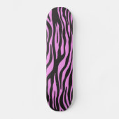 Zebra Print, Zebra Stripes, Rosa Zebra, Dschungel Skateboard (Vorderseite)