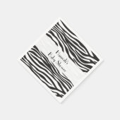 Zebra Print, Zebrastreifen, Babydusche Serviette (Ecke)