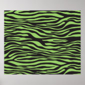 Zebra Print, Zebrastreifen, grüner Zebra Poster (Vorne)