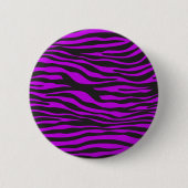 Zebra Print, Zebrastreifen, Lila Zebra, Dschungel Button (Vorderseite)