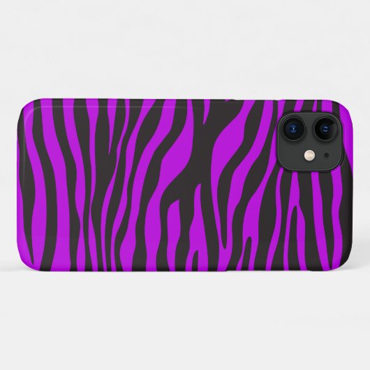 Zebra Print, Zebrastreifen, Lila Zebra, Dschungel Case-Mate iPhone Hülle (Rückseite (Horizontal))