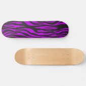 Zebra Print, Zebrastreifen, Lila Zebra, Dschungel Skateboard (Horizontal)