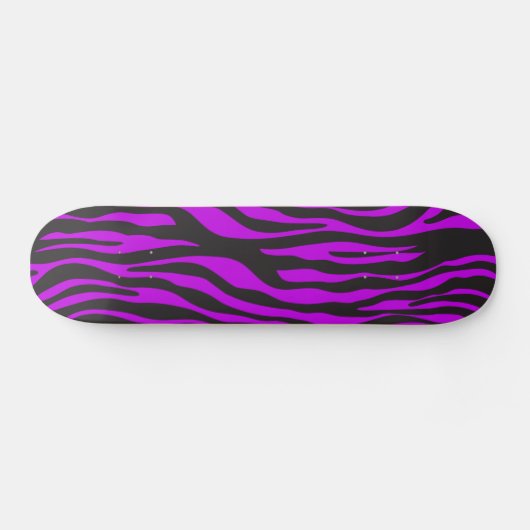 Zebra Print, Zebrastreifen, Lila Zebra, Dschungel Skateboard (Horizontal)