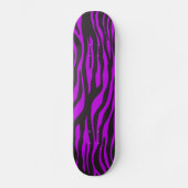 Zebra Print, Zebrastreifen, Lila Zebra, Dschungel Skateboard (Vorderseite)