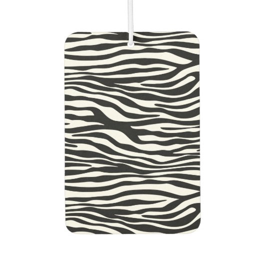 Zebra Print, Zebrastreifen, schwarz und weiß Autolufterfrischer (Vorderseite)