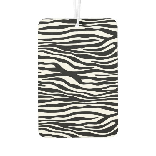 Zebra Print, Zebrastreifen, schwarz und weiß Autolufterfrischer (Rückseite)