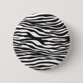 Zebra Print, Zebrastreifen, schwarz und weiß Button (Vorderseite)