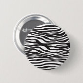 Zebra Print, Zebrastreifen, schwarz und weiß Button (Vorne & Hinten)