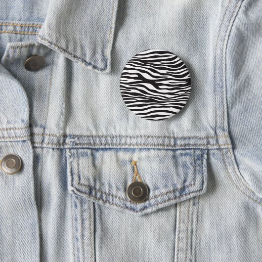 Zebra Print, Zebrastreifen, schwarz und weiß Button (Beispiel)