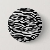 Zebra Print, Zebrastreifen, schwarz und weiß Button (Vorderseite)