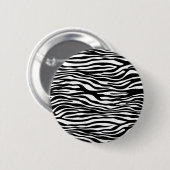 Zebra Print, Zebrastreifen, schwarz und weiß Button (Vorne & Hinten)