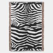 Zebra Print, Zebrastreifen, schwarz und weiß Decke (Vorderseite Vertikal)