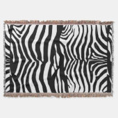 Zebra Print, Zebrastreifen, schwarz und weiß Decke (Vorderseite)