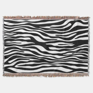 Zebra Print, Zebrastreifen, schwarz und weiß Decke