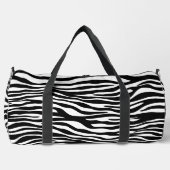 Zebra Print, Zebrastreifen, schwarz und weiß Duffle Bag (Vorderseite)