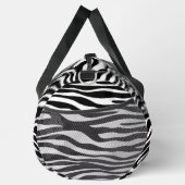 Zebra Print, Zebrastreifen, schwarz und weiß Duffle Bag (Rechts)