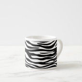 Zebra Print, Zebrastreifen, schwarz und weiß Espressotasse (Vorderseite Rechts)