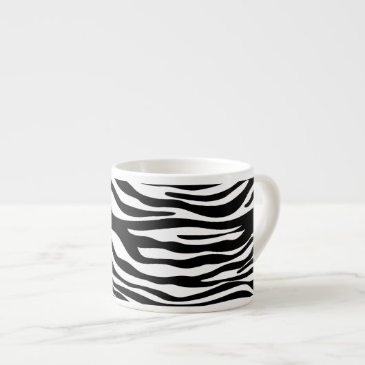 Zebra Print, Zebrastreifen, schwarz und weiß Espressotasse (Vorderseite Rechts)
