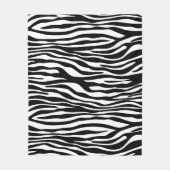 Zebra Print, Zebrastreifen, schwarz und weiß Fleecedecke (Vorderseite)