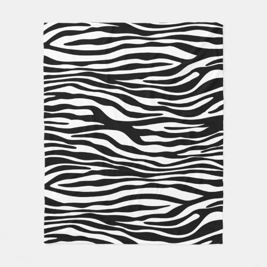 Zebra Print, Zebrastreifen, schwarz und weiß Fleecedecke (Vorderseite)