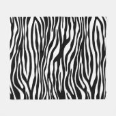 Zebra Print, Zebrastreifen, schwarz und weiß Fleecedecke (Vorderseite (Horizontal))