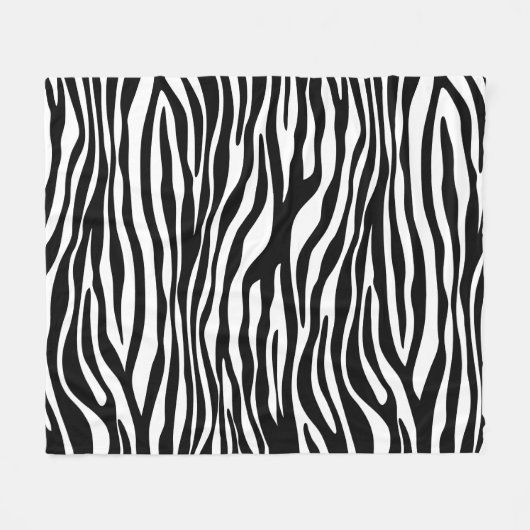 Zebra Print, Zebrastreifen, schwarz und weiß Fleecedecke (Vorderseite (Horizontal))