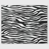 Zebra Print, Zebrastreifen, schwarz und weiß Geschenkpapier (Flach)