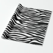 Zebra Print, Zebrastreifen, schwarz und weiß Geschenkpapier (Ungerollt)