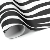 Zebra Print, Zebrastreifen, schwarz und weiß Geschenkpapier (Rolleneckpunkt)