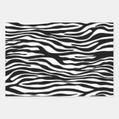 Zebra Print, Zebrastreifen, schwarz und weiß Geschenkpapier Set (Vorderseite)