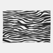 Zebra Print, Zebrastreifen, schwarz und weiß Geschirrtuch (Horizontal)