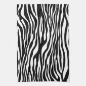 Zebra Print, Zebrastreifen, schwarz und weiß Geschirrtuch (Vertikal)