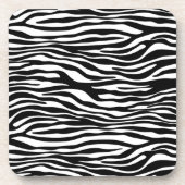 Zebra Print, Zebrastreifen, schwarz und weiß Getränkeuntersetzer (Vorderseite)