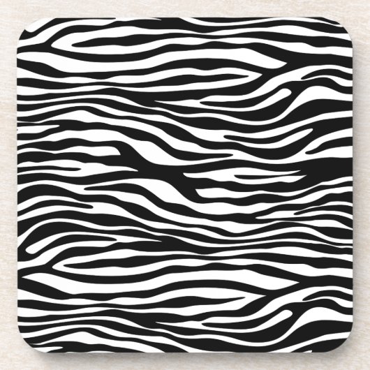 Zebra Print, Zebrastreifen, schwarz und weiß Getränkeuntersetzer (Vorderseite)