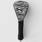 Zebra Print, Zebrastreifen, schwarz und weiß Golf Headcover (Vorderseite)