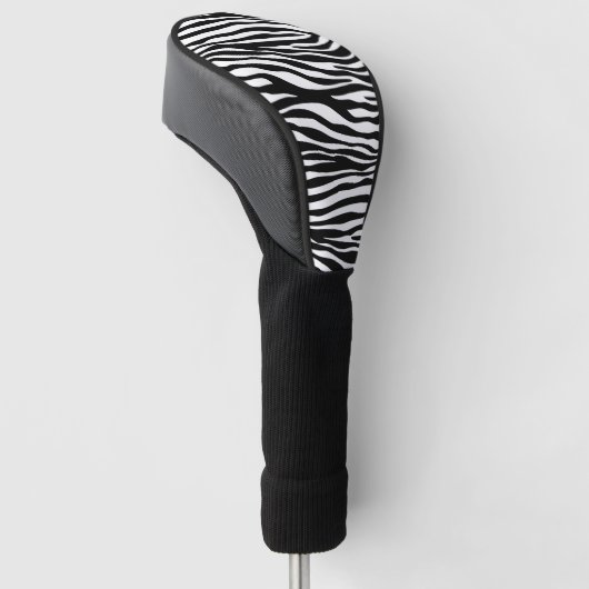 Zebra Print, Zebrastreifen, schwarz und weiß Golf Headcover (angewinkelt)
