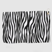 Zebra Print, Zebrastreifen, schwarz und weiß Golfhandtuch (Horizontal)