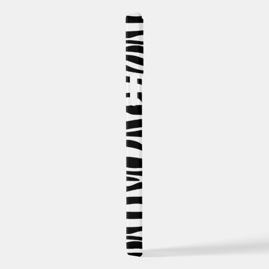 Zebra Print, Zebrastreifen, schwarz und weiß iPhone Hülle (Rechte Seite)