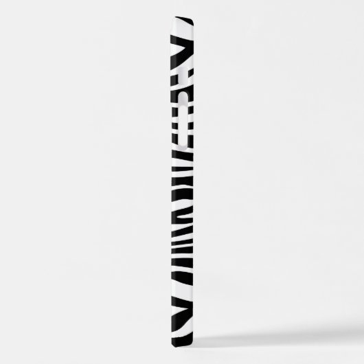 Zebra Print, Zebrastreifen, schwarz und weiß iPhone Hülle (Linke Seite)