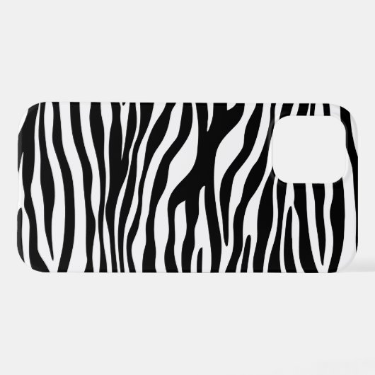 Zebra Print, Zebrastreifen, schwarz und weiß iPhone Hülle (Rückseite (Horizontal))