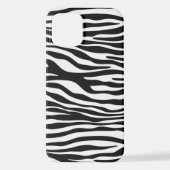 Zebra Print, Zebrastreifen, schwarz und weiß iPhone Hülle (Rückseite)