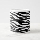 Zebra Print, Zebrastreifen, schwarz und weiß Jumbo-Tasse (Vorderseite)