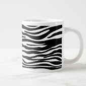 Zebra Print, Zebrastreifen, schwarz und weiß Jumbo-Tasse (Rechts)