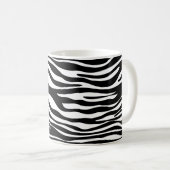 Zebra Print, Zebrastreifen, schwarz und weiß Kaffeetasse (VorderseiteRechts)