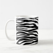 Zebra Print, Zebrastreifen, schwarz und weiß Kaffeetasse (Links)
