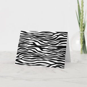 Zebra Print, Zebrastreifen, schwarz und weiß Karte